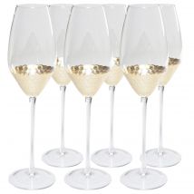 Flûtes à champagne Gobi set de 6 Kare Design