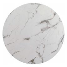 Plateau de table Schickeria effet marbre blanc Kare Design Diamètre - 80cm