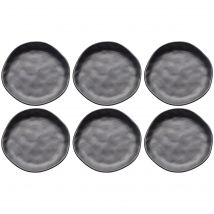 Assiettes Organic 20cm noires set de 6 Kare Design
