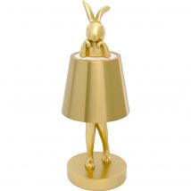 Lampe Animal lapin LED 29cm dorée Kare Design