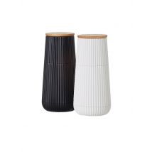 AD HOC Salz- und Pfeffermühlen Set 2-teilig 12cm SCAPE Black / White weiss