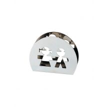 ALESSI Serviettenhalter GIROTONDO Edelstahl silber