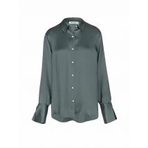 ANINE BING Seidenbluse MONICA dunkelgrün | S