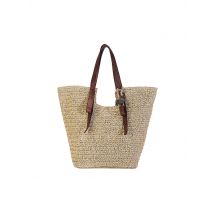 ANOKHI Tasche - Schultertasche RAFFIA hellbraun