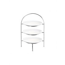 ASA SELECTION Etagere 3-stufig für Essteller 49cm silber