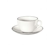 ASA SELECTION Kaffeetasse mit Untertasse à table ligne noir 210ml  weiss