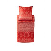 BASSETTI Satin Bettwäsche 70x90cm / 140x200cm KERALA Bordeaux dunkelrot