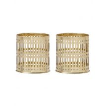 BUNGALOW Teelicht 2-er Set METRO 8cm Gold gold