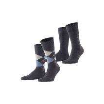 BURLINGTON Herren Socken EVERYDAY 2-er Pkg. 40-46 anthracite mel. grau