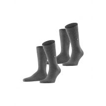 BURLINGTON Herren Socken EVERYDAY 2-er Pkg. 40-46 anthracite mel. grau