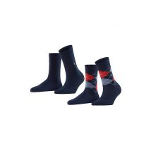 BURLINGTON Damen Socken EVERYDAY 2-er Pkg 36-41 marine blau