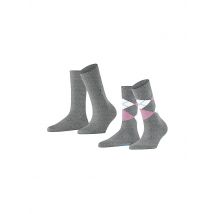 BURLINGTON Damen Socken EVERYDAY 2-er Pkg 36-41 light grey grau