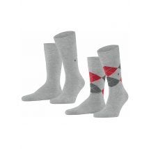 BURLINGTON Herren Socken EVERYDAY 2-er Pkg. 40-46 lt.  heather hellgrau