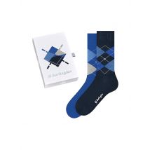 BURLINGTON Herren Socken Geschenkebox 2er Pkg 40-46 sortiment blau