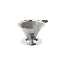 CILIO Dauerfilter für Kaffee mit Standfuß EDELSTAHL Gr.4 silber