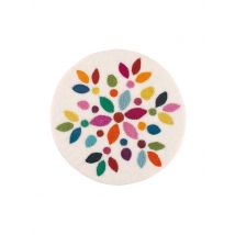 CILIO Topfuntersetzer LANA FIORE rund Weiss / Bunt weiss