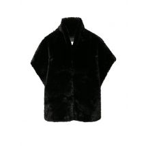 COMMA Gilet in Felloptik schwarz | L