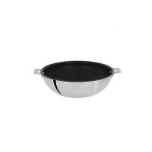 CRISTEL FRANCE Wok 28cm CASTELINE EXCELISS Edelstahl Antihaft silber