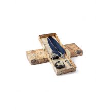 DALLAITI Schreibset mit verziertem Federstift Blau blau