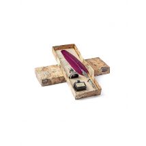 DALLAITI Schreibset mit verziertem Federstift Bordeaux dunkelrot