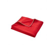 DAVID FUSSENEGGER Flanelldecke mit Zierstich 140x200cm (Rot) rot