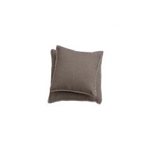 DAVID FUSSENEGGER Kissenhülle mit Zierstich 50x50cm (Stein) braun