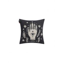 DAVID FUSSENEGGER Kissenhülle SILVRETTA Hand 40x40cm Anthrazit  grau