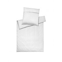 ELEGANTE Satin Bettwäsche 70x90cm  / 140x200cm EL GRECO Weiss weiss