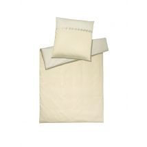 ELEGANTE Satin Bettwäsche 70x90cm  / 140x200cm EL GRECO Natur  creme