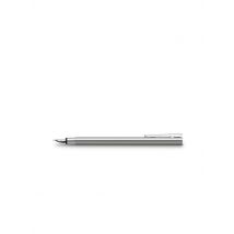 FABER-CASTELL Neo Slim Edelstahl Füller Federbreite F, silber glänzend silber