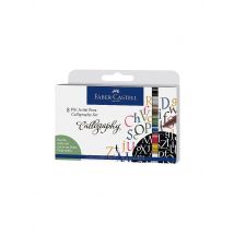 FABER-CASTELL Pitt Artist Pen Calligraphy Tuschestift, 8er Etui keine Farbe