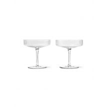 FERM LIVING Champagnerglas 2er Set RIPPLE