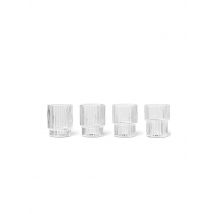 FERM LIVING Glas 4er Set RIPPLE Clear