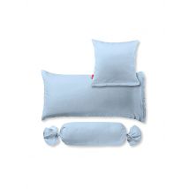 FLEURESSE Satin Kissenbezug Royal Uni 2x 40x40cm Hellblau hellblau