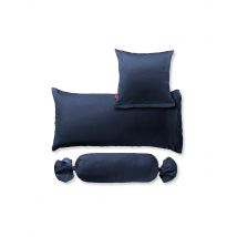 FLEURESSE Satin Kissenbezug Royal Uni 2x 40x60cm Nachtblau dunkelblau