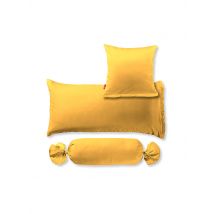 FLEURESSE Satin Kissenbezug Royal Uni 2er 70x90cm Sonne gelb