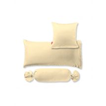 FLEURESSE Satin Nackenrollenbezug Royal Uni 15x40cm Vanille gelb