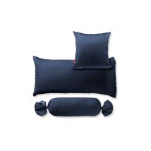 FLEURESSE Satin Nackenrollenbezug Royal Uni 15x40cm Nachtblau dunkelblau