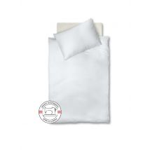 FLEURESSE Satin Bettwäsche Royal Uni 140x220cm Silber hellgrau