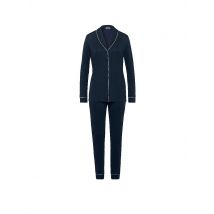 HANRO Pyjama Natural Comfort blau | S