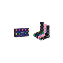 HAPPY SOCKS Damen Geschenkset Socken MIXED CAT 3er Pkg 36-40 navy dunkelblau