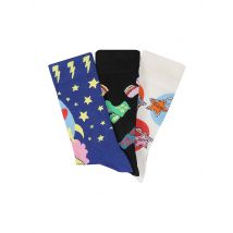 HAPPY SOCKS Damen Socken ELTON JOHN 3er Pkg. 36-40 black schwarz