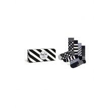 HAPPY SOCKS Damen Socken 4er Pgk. CLASSIC BLACK & WHITE  black schwarz