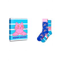 HAPPY SOCKS Damen Socken CATS 2er Pkg 36-40 light blue hellblau