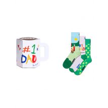 HAPPY SOCKS Herren Socken NO. 1 DAD 3er Pkg 41-46 white weiss