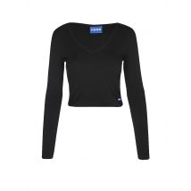 HUGO Langarmshirt DARIMINA Cropped Fit  schwarz | M