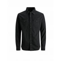 JACK & JONES Jeanshemd Slim Fit Jjesheridan schwarz | XXL