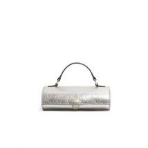 JULIA SKERGETH Ledertasche - Flache Hänkeltasche silber