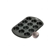 KAISER Muffinform für 12 Muffins X-MAS Antihaft   schwarz