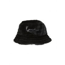KARL KANI Fischerhut - Bucket Hat in Felloptik schwarz